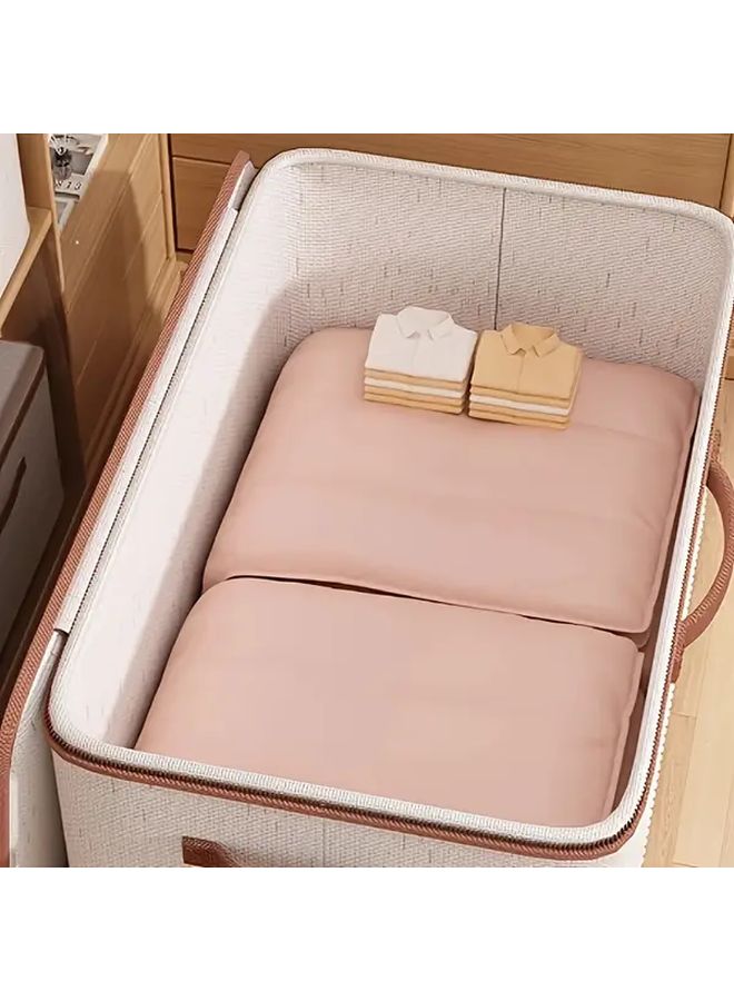 Foldable Portable Storage Box XL With Handle Multi Compartment Organizer For Bedding Clothes - Image 5